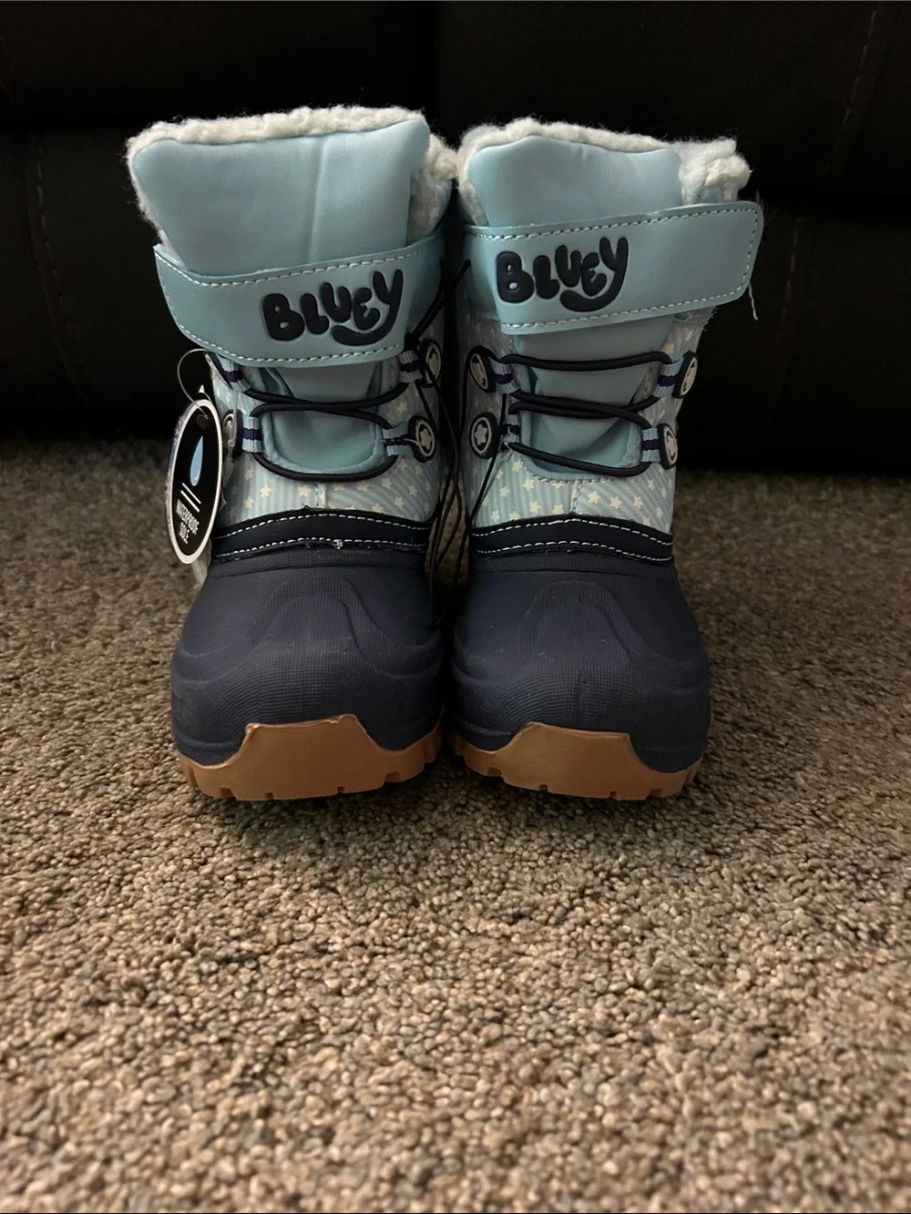 Bluey Kids Winter Boots with Plush Cuff. Rated for -20C